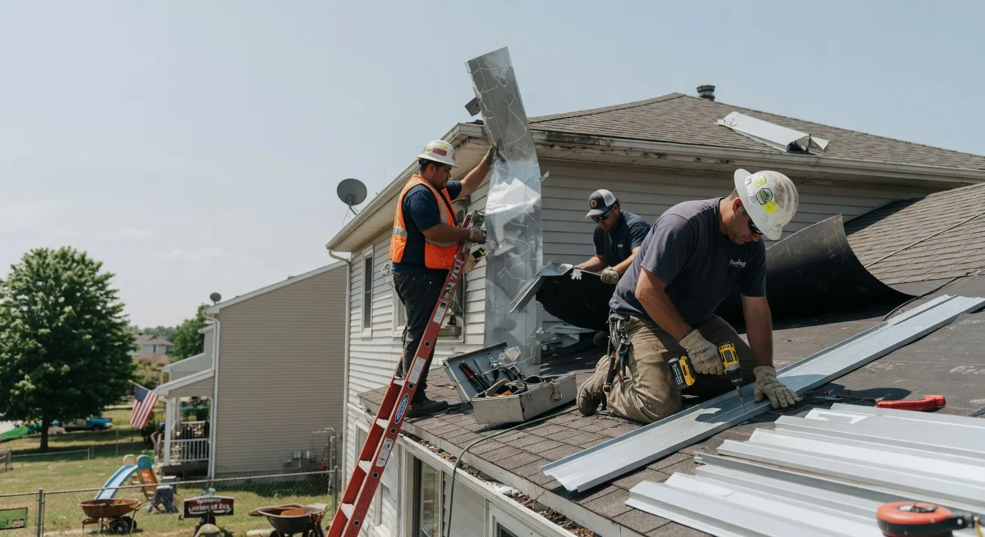 Storm Damage Metal Roof Repair in West Elkton, OH